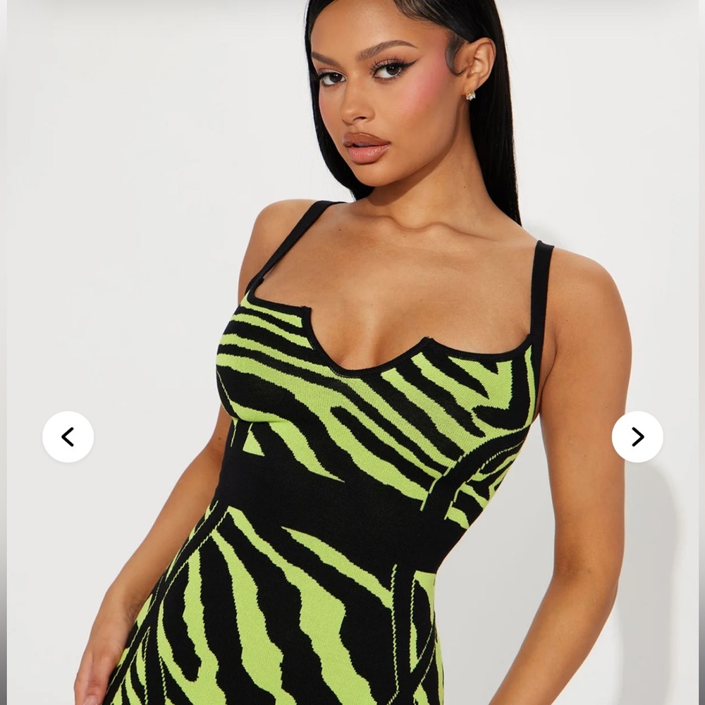 Fashion Nova Neon Wild thing maxi Dress